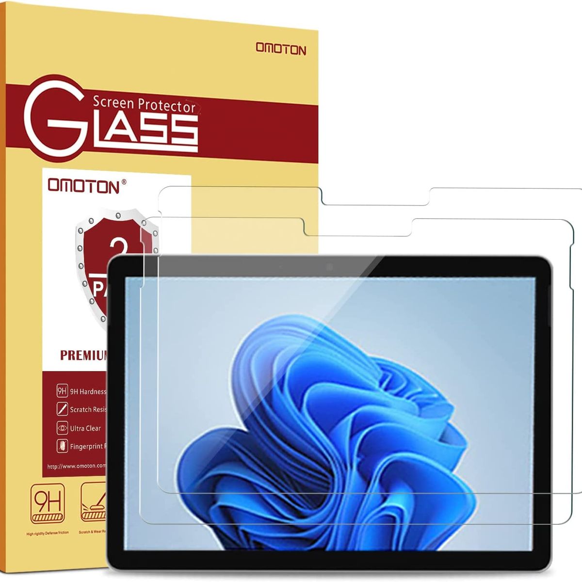 GENERICO - Pack 2 Protector de Pantalla de Vidrio Templado para Surface Go 2/3/4/Go