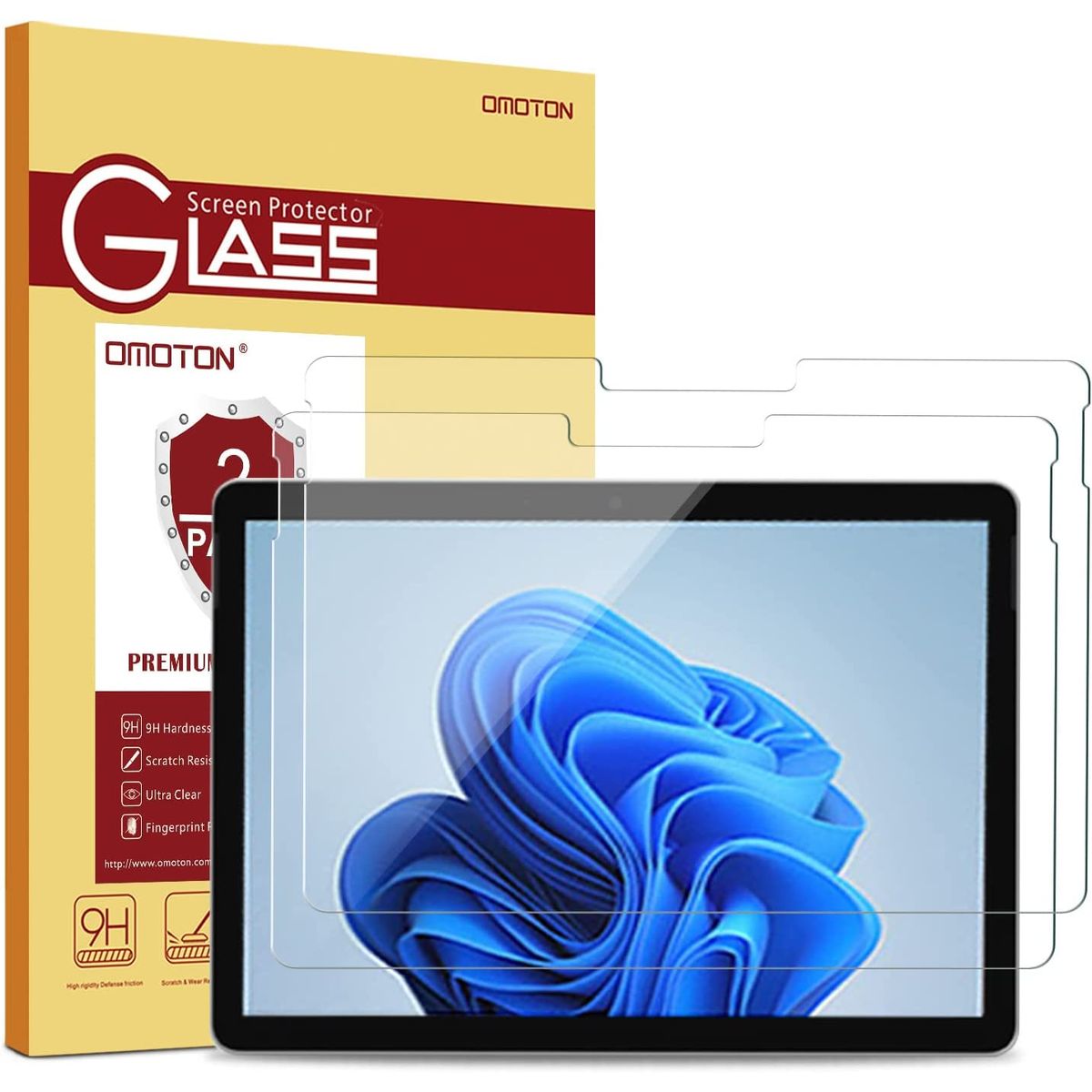 GENERICO - Pack 2 Protector de Pantalla de Vidrio Templado para Surface Go 2/3/4/Go