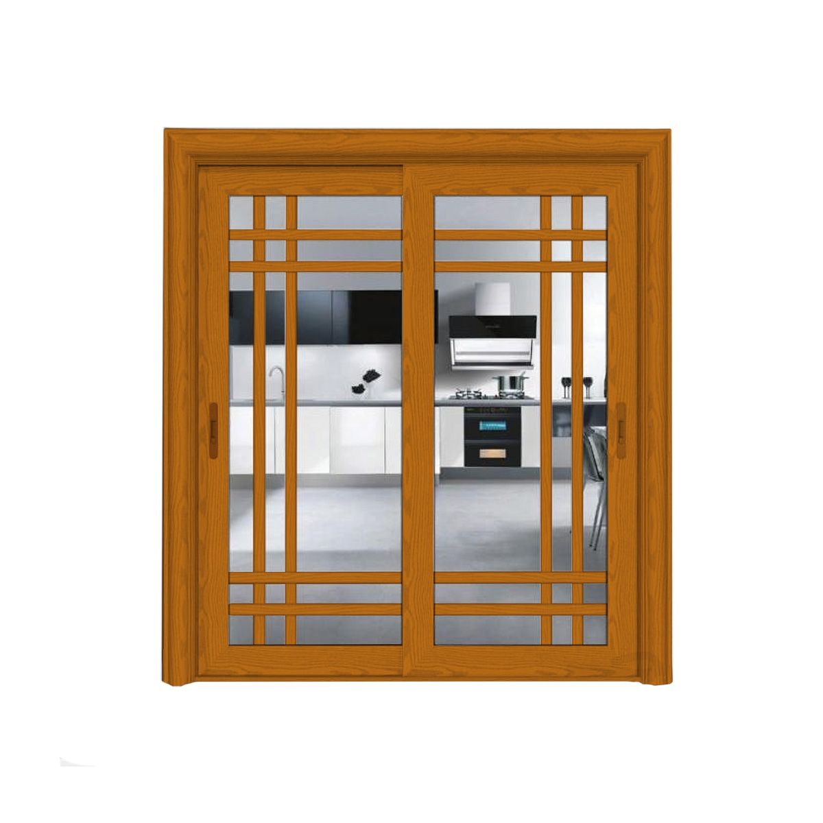 GIOVACCHINO - Ventanal Termopanel Aluminio 150 x 197 cm Alta Gama Moldura Ambos Lados