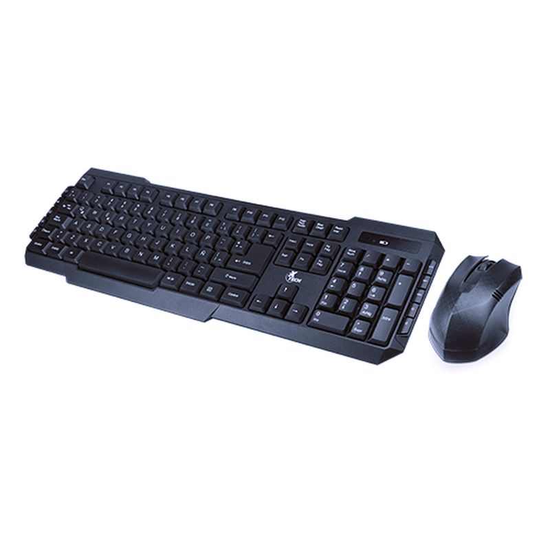 XTECH - Kit Teclado y Mouse RF inalámbrico QWERTY Español Negro