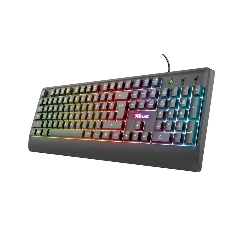 TRUST - Teclado Gamer Ziva Rainbow Led Iluminado