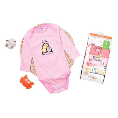 Imagen 2 del producto Pack 5 Bodys Niña Algodón Manga Larga Surtido