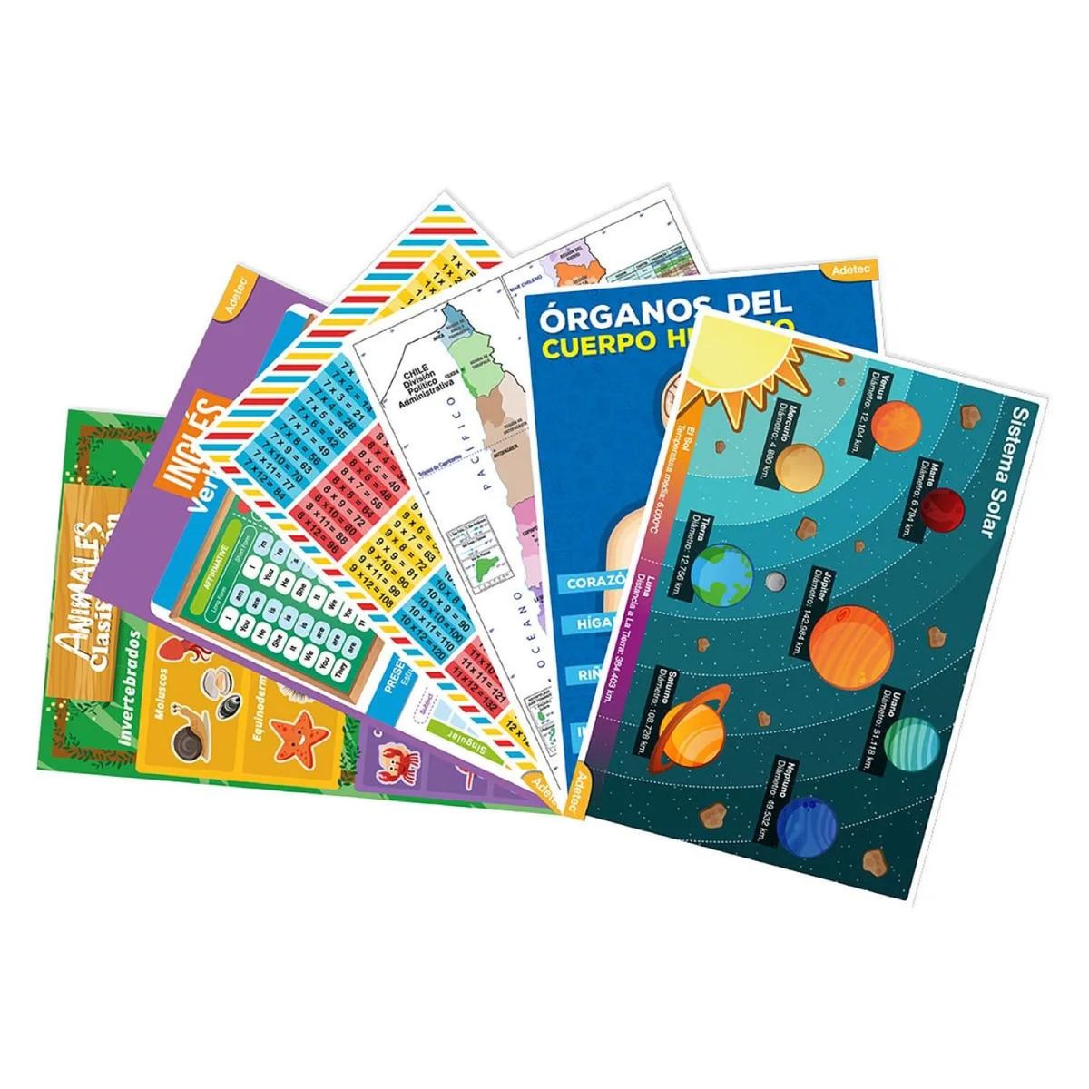 ADETEC - Block De Stickers Mix Ayudas Escolares Adetec 6 hojas