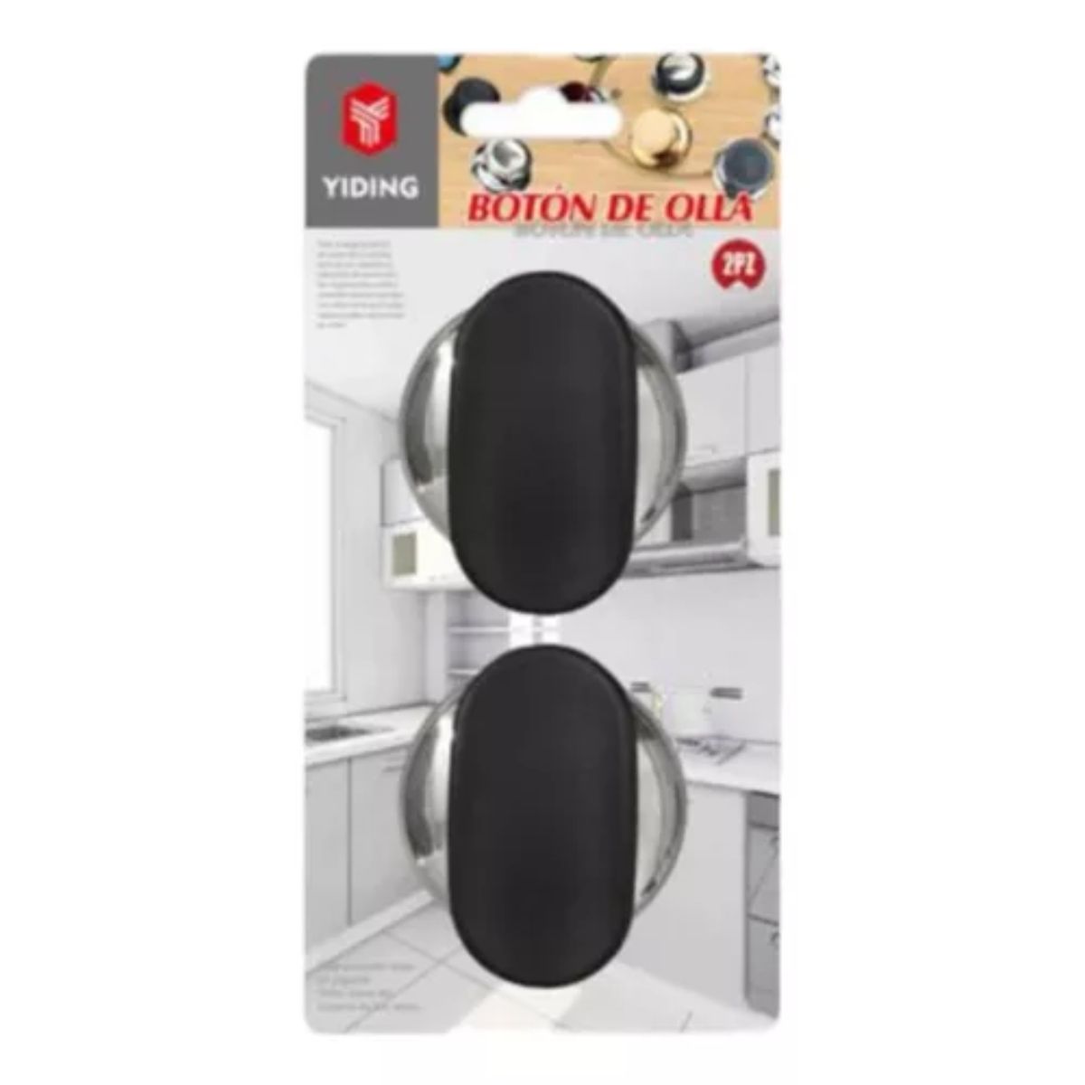 OEM - Set 2 Piezas Botón Manija De Olla Negro