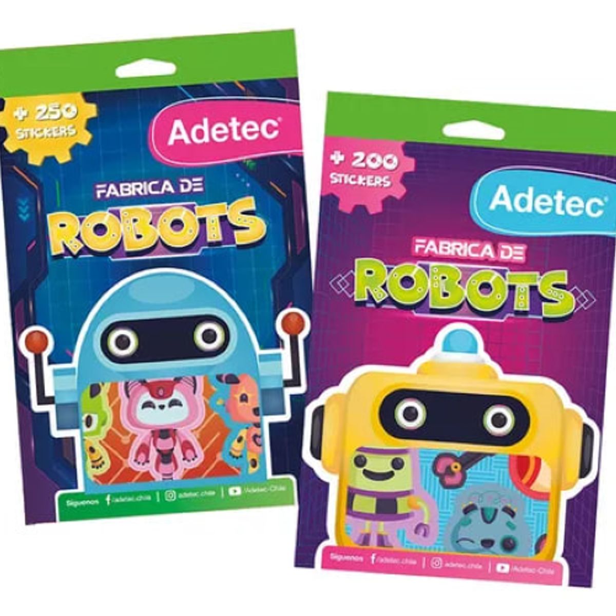 ADETEC - Block De Stickers Fabrica De Robots Adetec 200 Stickers