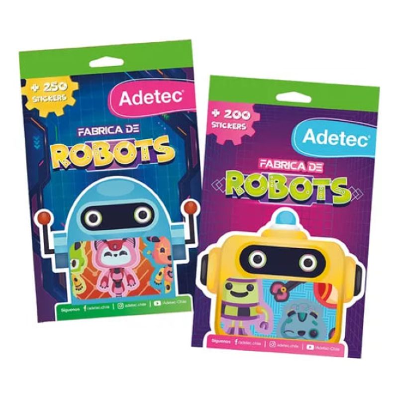 ADETEC - Block De Stickers Fabrica De Robots Adetec 200 Stickers