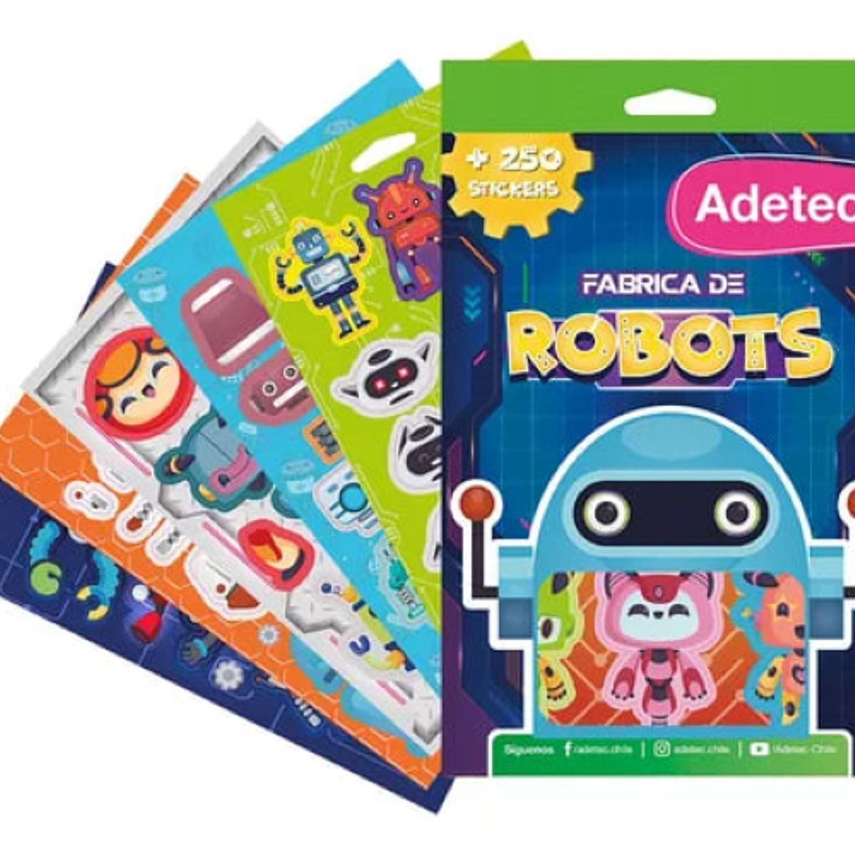 ADETEC - Block De Stickers Fabrica De Robots Adetec 200 Stickers
