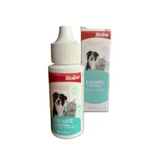 BIOLINE - Aceite para ácaros de oídos para mascotas