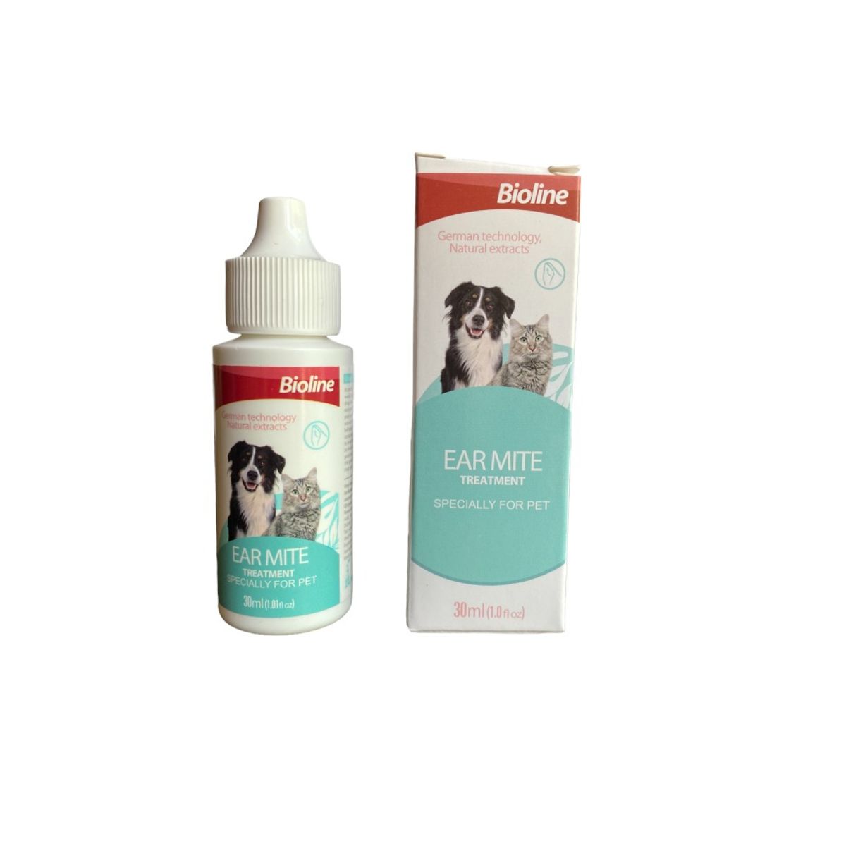 BIOLINE - Aceite para ácaros de oídos para mascotas