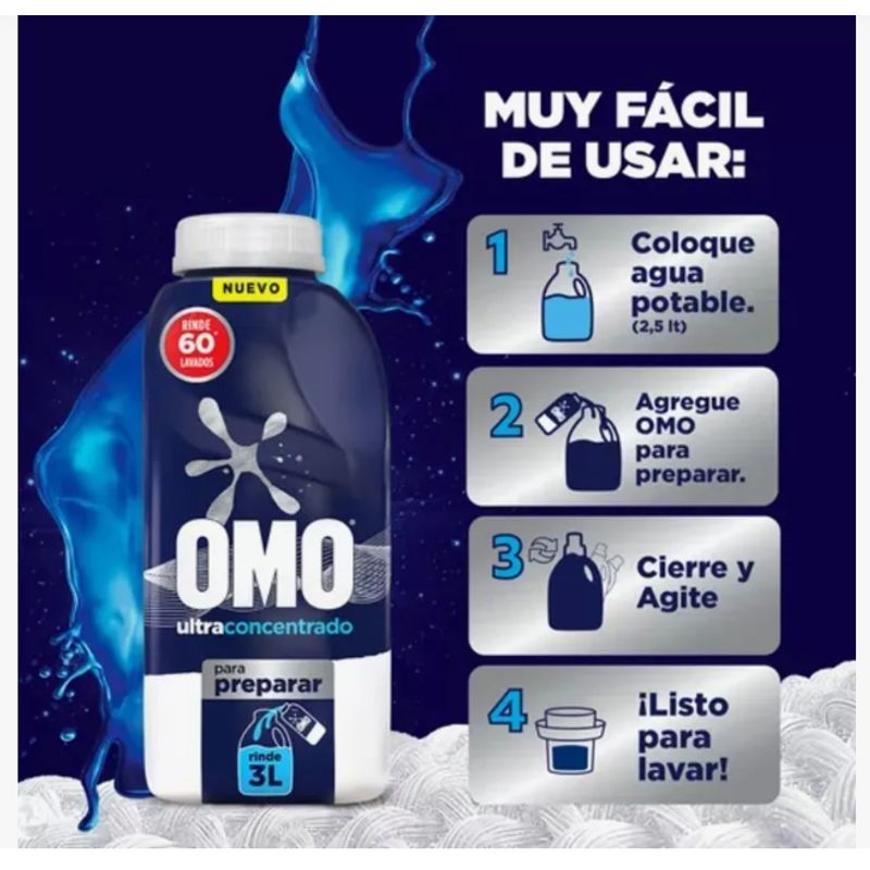 GENERICO - Pack X2 Omo Detergente Líquido Para Diluir 500ml.