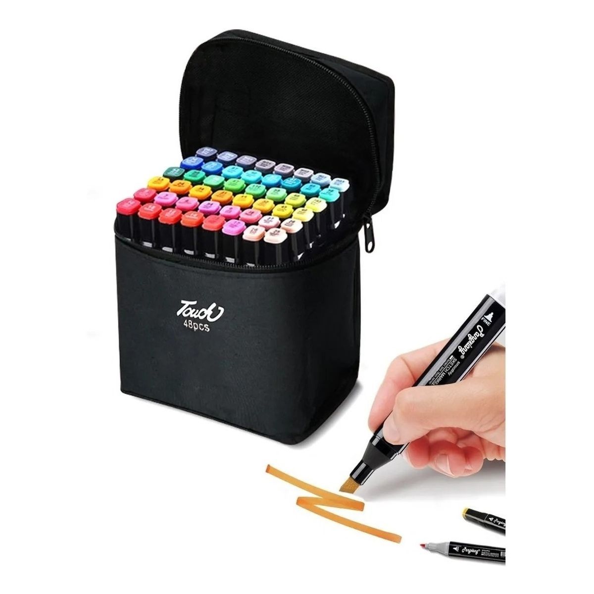 GENERICO - Marcadores Plumones Doble Punta 48 unidades