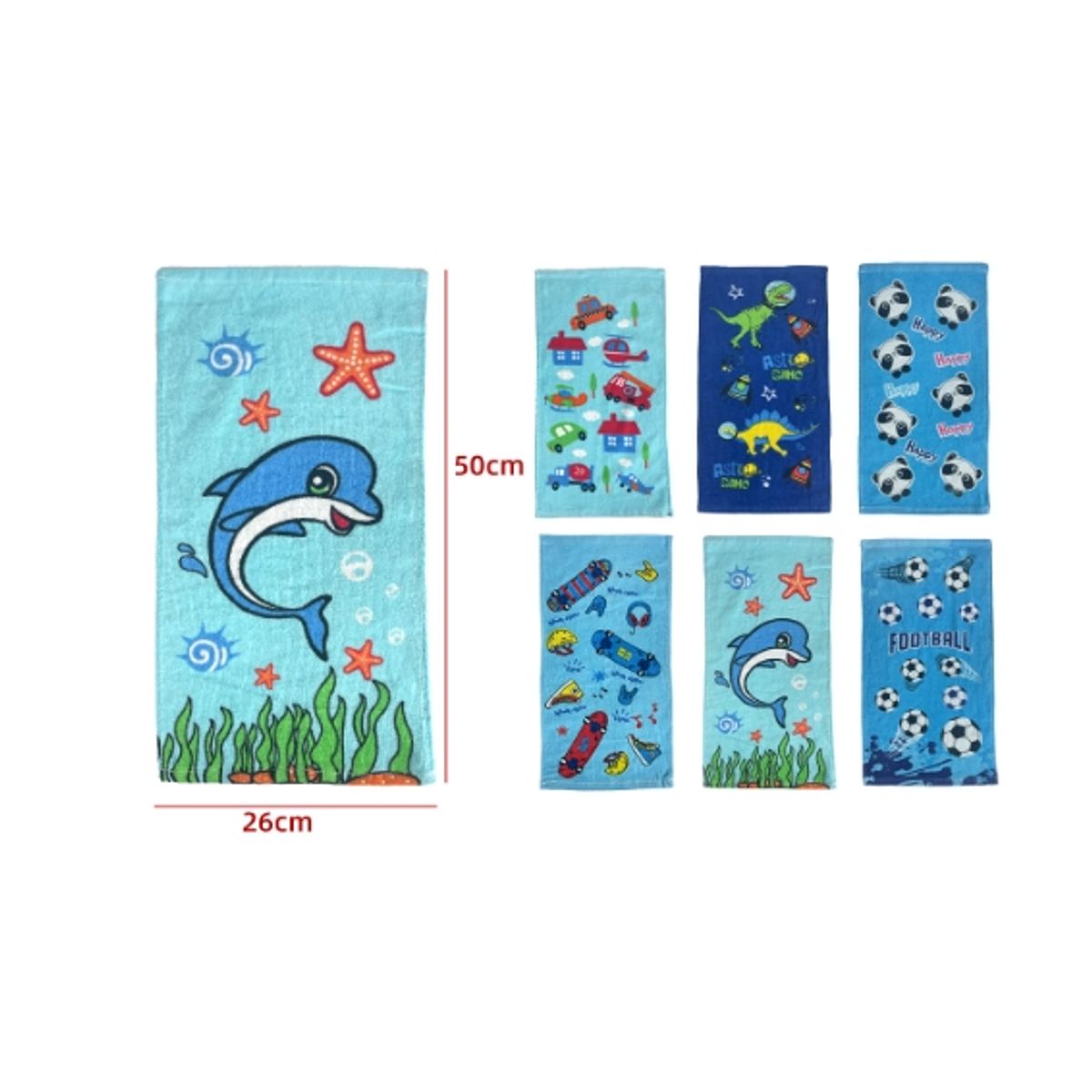 GENERICO - Toalla De Parvulo De Niños 50X27CM 12 Unidades