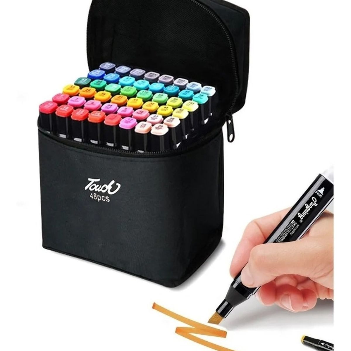 GENERICO - Marcadores Plumones Doble Punta 48 unidades