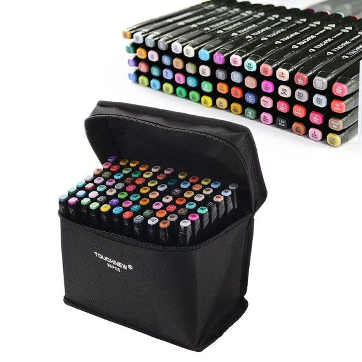 GENERICO - Marcadores Plumones Doble Punta 60 unidades