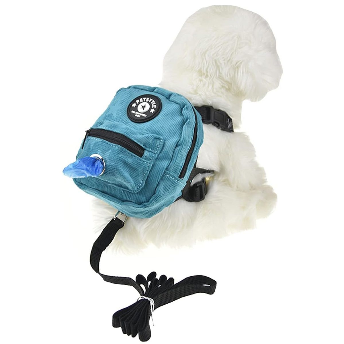 COREJOY - Arnés de mochila para perros con correa azul-S