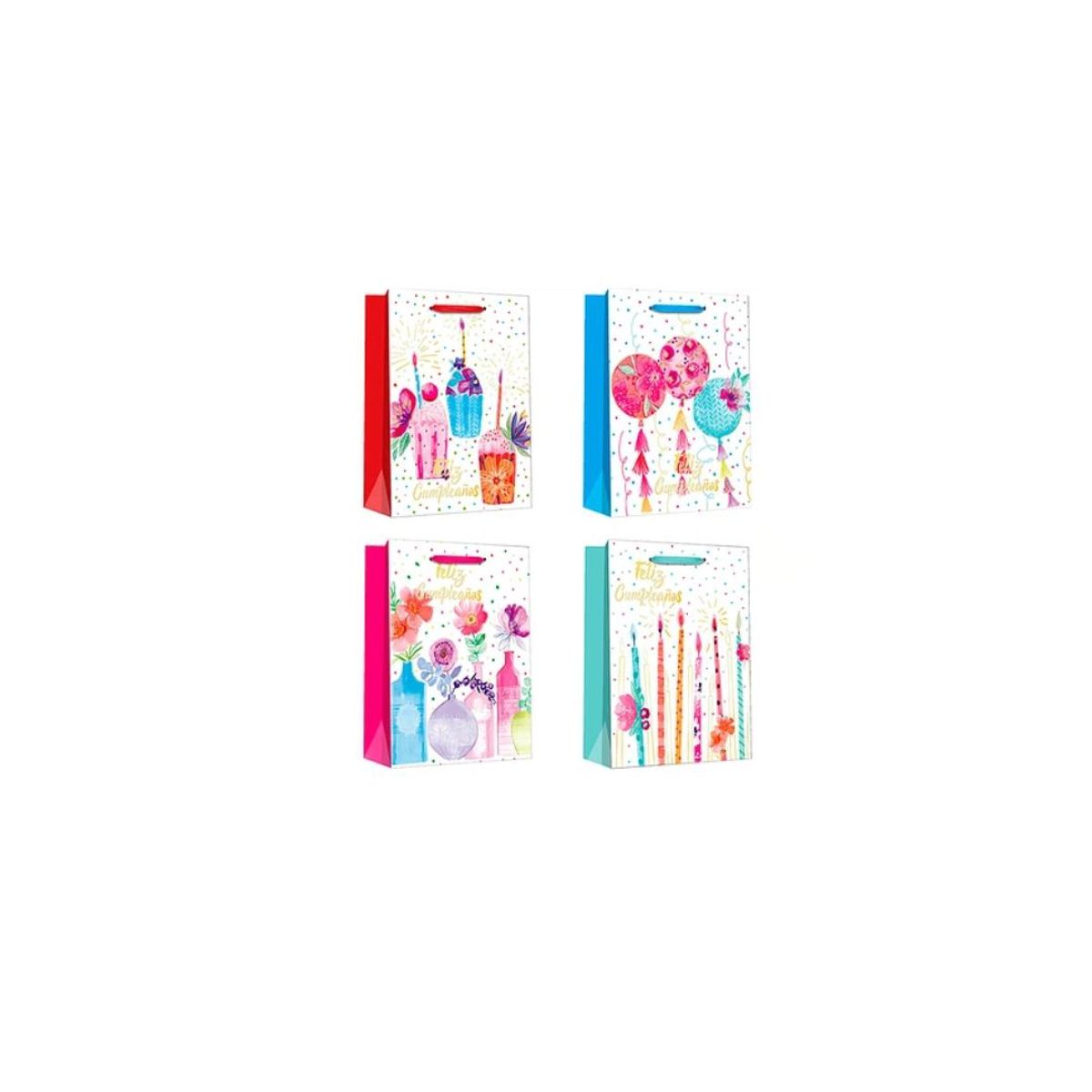 GENERICO - Bolsa De Regalo Feliz Cumpleaños Diseño 6.8x12x15.5cm