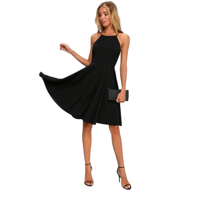 LUNA - Vestido Mujer Fiesta Elasticado Modelo 2406 Fiesta