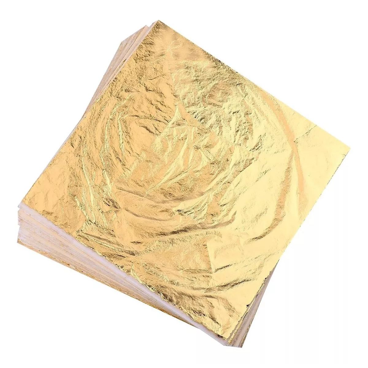 KUANGYE - 100 Hojas Laminas Pan De Oro 14*14cm Para Decoración