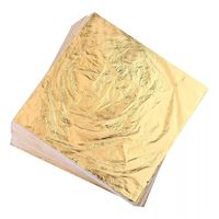 100 Hojas Laminas Pan De Oro 14*14cm Para Decoración