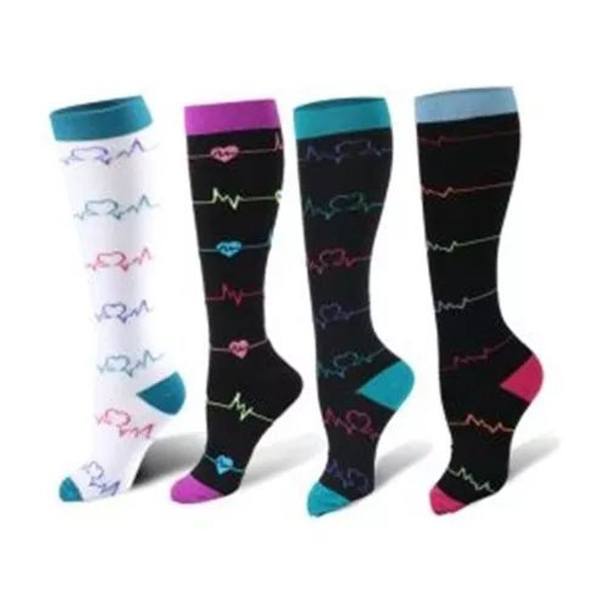 KUANGYE - X6 Calcetines De Compresión Diseños Estampados L-xl36-41