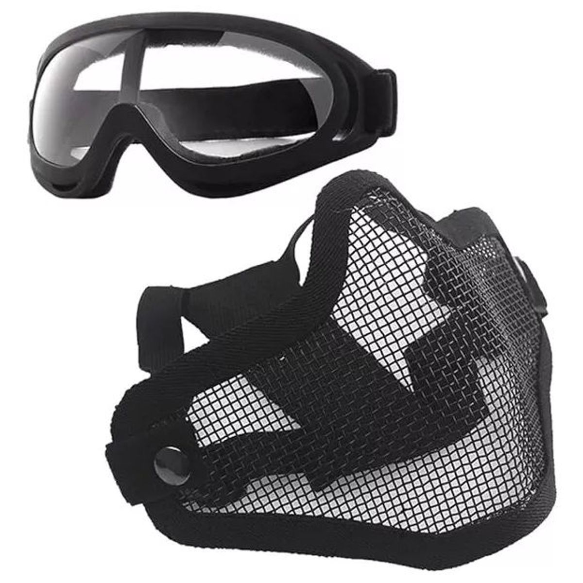 KUANGYE - Pack Antiparra Airsoft 3micas  Mascara Media Cara Paintball