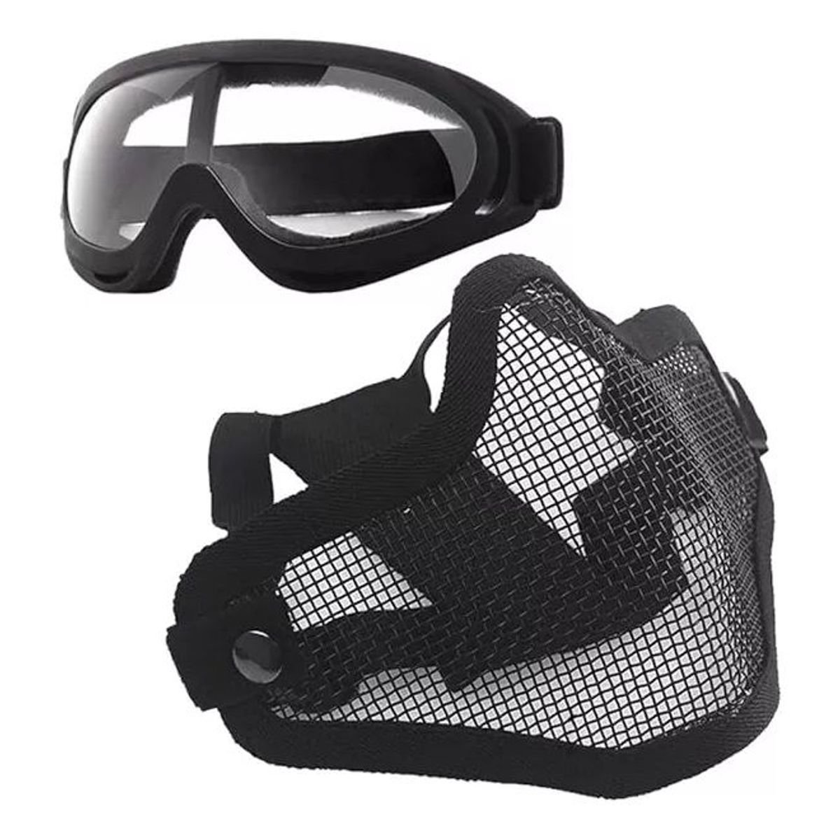 KUANGYE - Pack Antiparra Airsoft 3micas  Mascara Media Cara Paintball