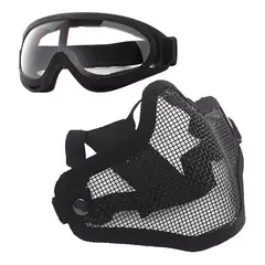 KUANGYE - Pack Antiparra Airsoft 3micas Mascara Media Cara Paintball