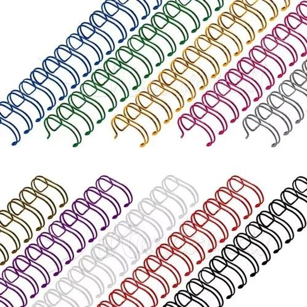 KUANGYE - Mix Colores Espirales Metálicos 19mm 78 Doble Cero