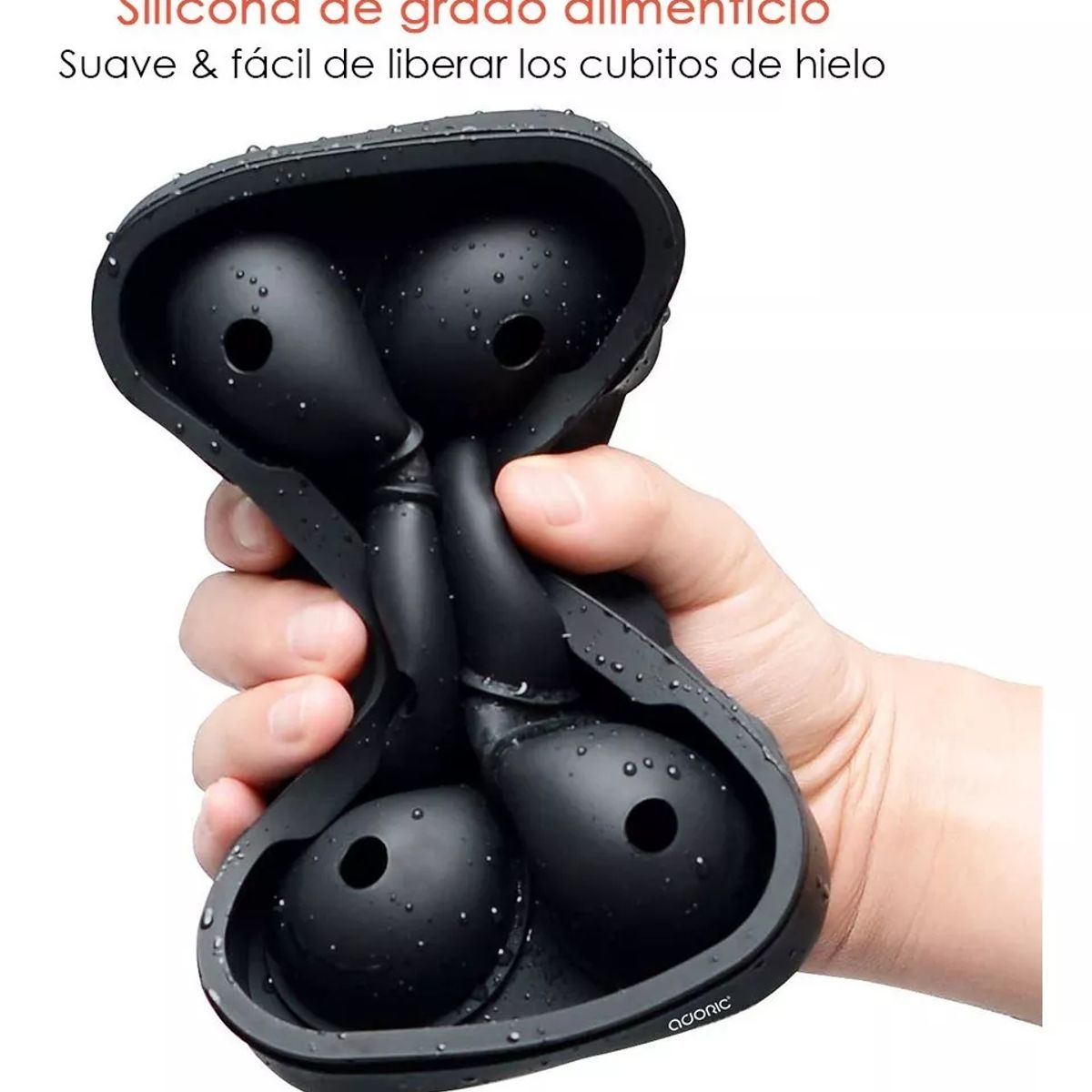 KUANGYE - Cubeta De Hielo Silicona Whisky Tragos Coctel 2 Formas