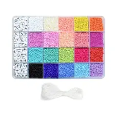 KUANGYE - Set De Mostacillas Cuentas Para Pulseras Incluye Letras