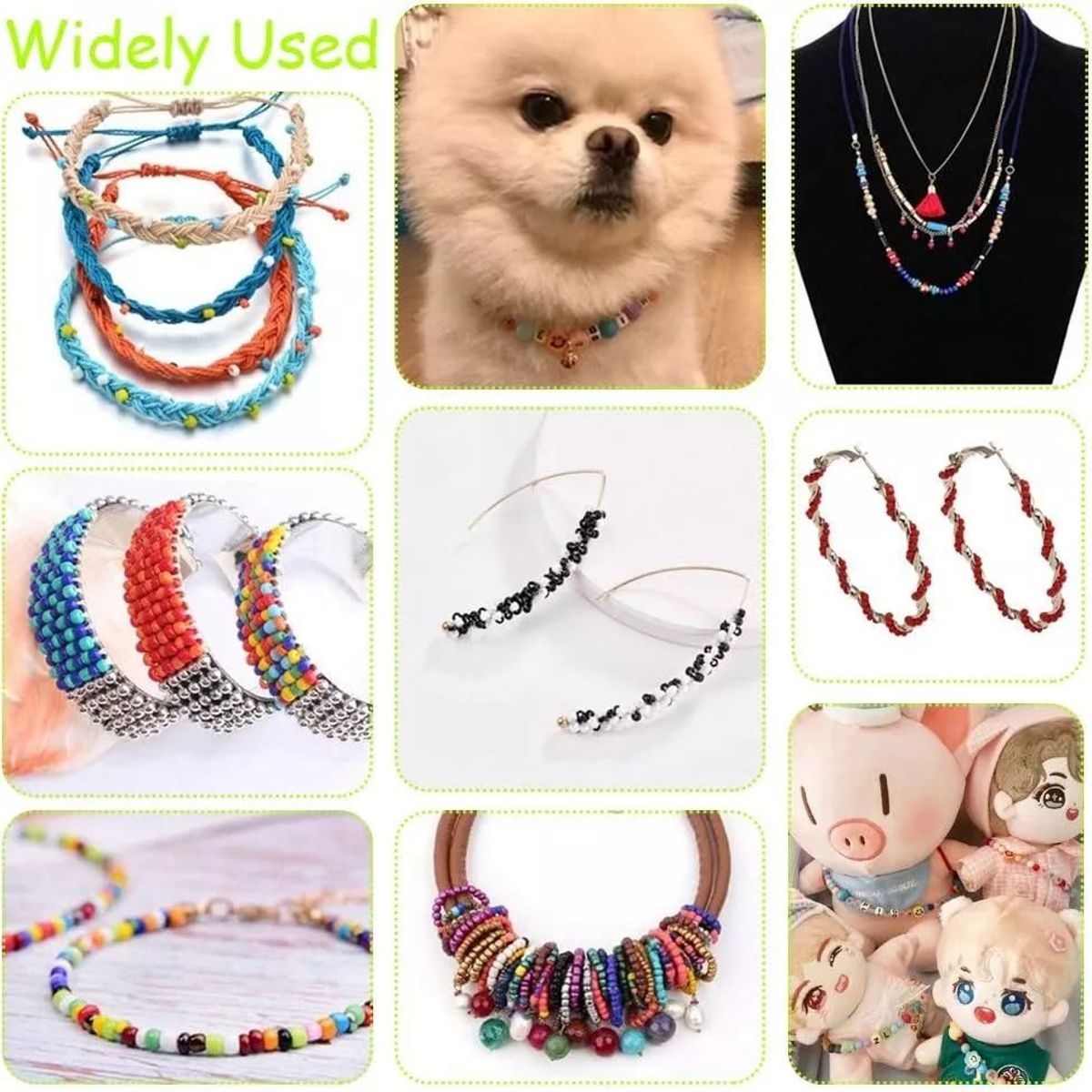 KUANGYE - Set De Mostacillas Cuentas Para Pulseras Incluye Letras