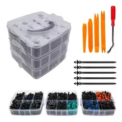 KUANGYE - Set De Clip, Broches Plasticos Para Automovil 635 Unidades
