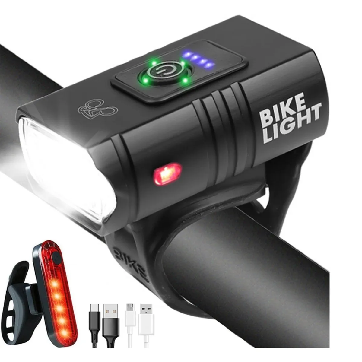 LELOX - Luz Delantera Luz Tracera para bicicleta Recargable Roja