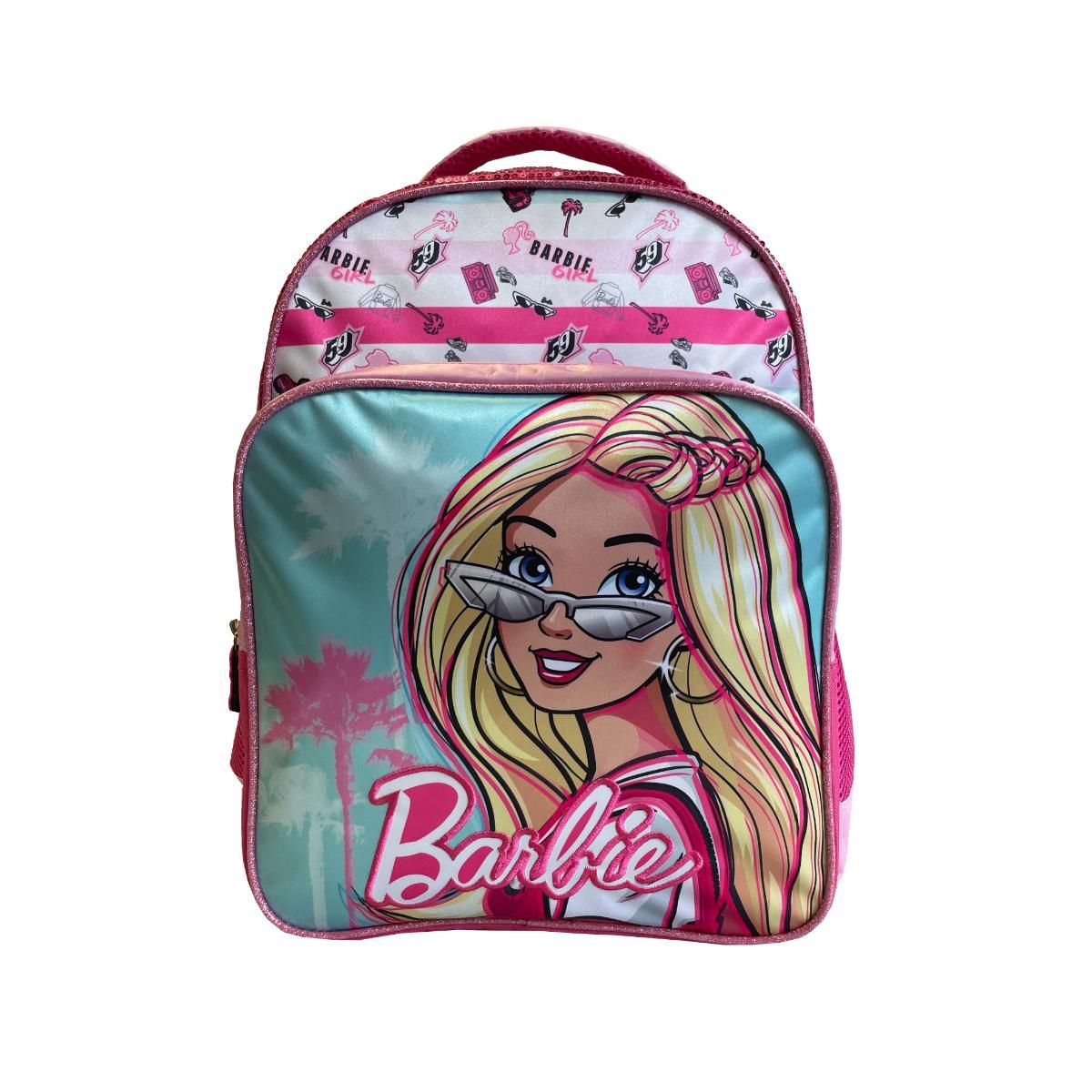 BARBIE - Mochila Escolar Niña Lentejuelas Rosado Barbie