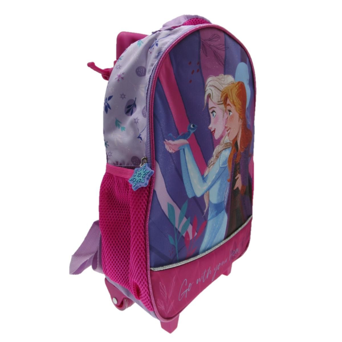 DISNEY - Mochila Escolar Con Ruedas Niña Frozen Morado Disney