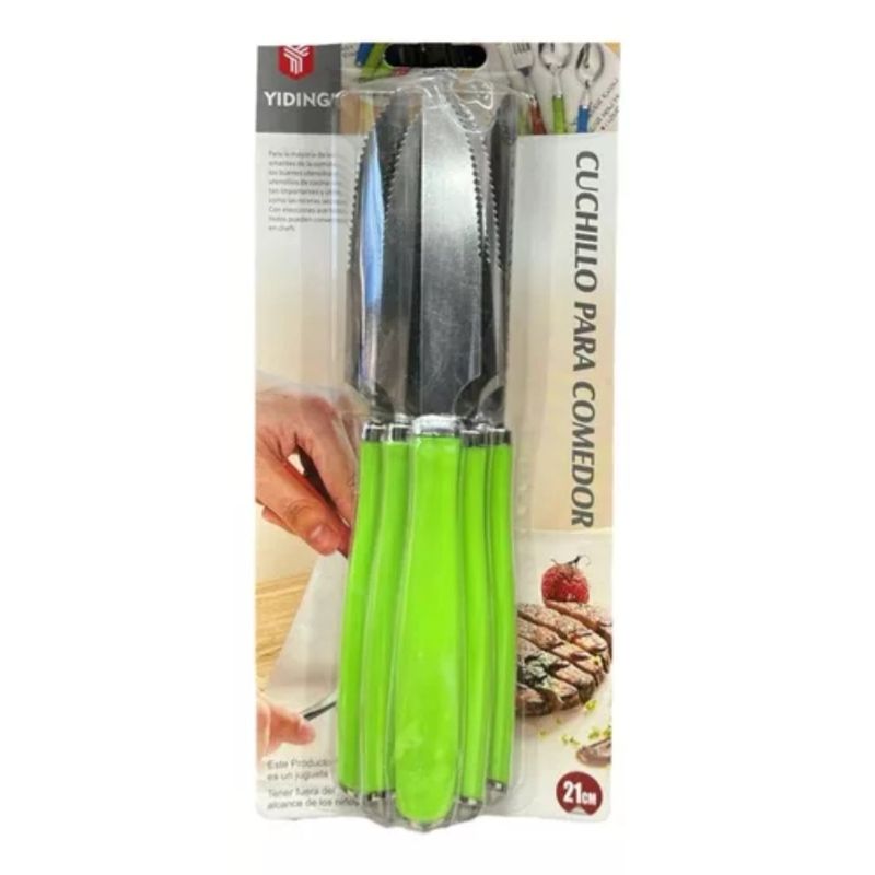 OEM - Set 6 Cuchillo Para Comedor 21cm