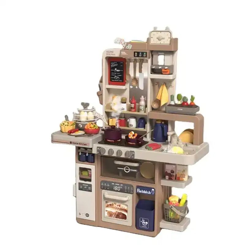 GENERICO - Set Juguete Cocina Con Luz, Sonido Y Vapor 88 Piezas 93.5cms