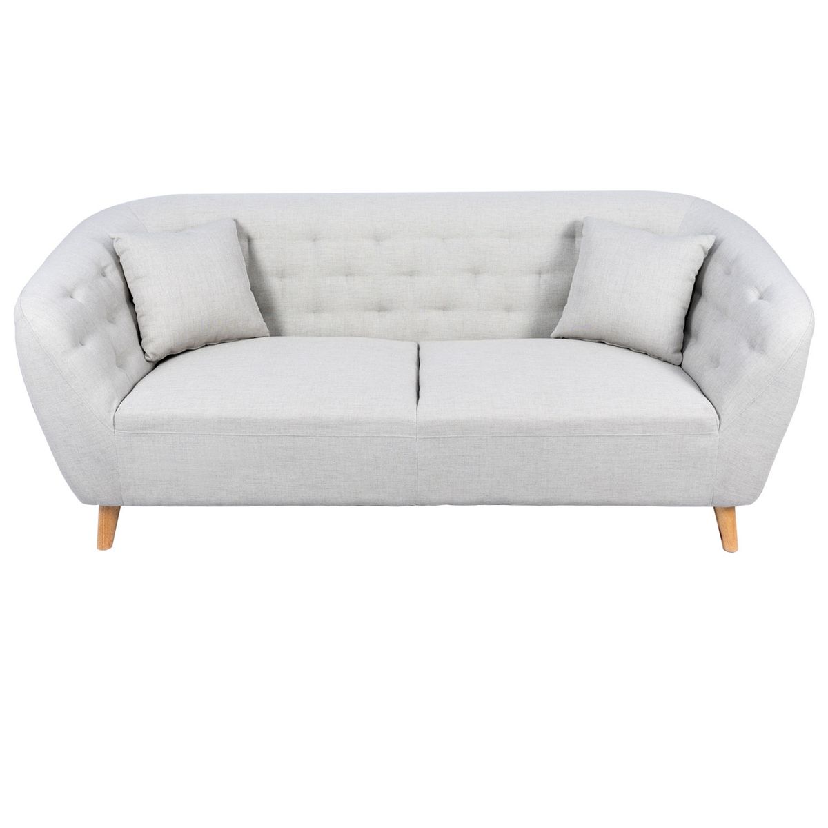 BOKAN - Sofá 3 Cuerpos Tela Rosendal