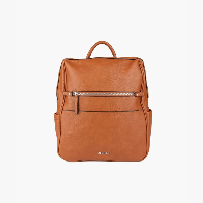 LOUNGE - Mochila Mujer Cierre Y Bolsillos Camel