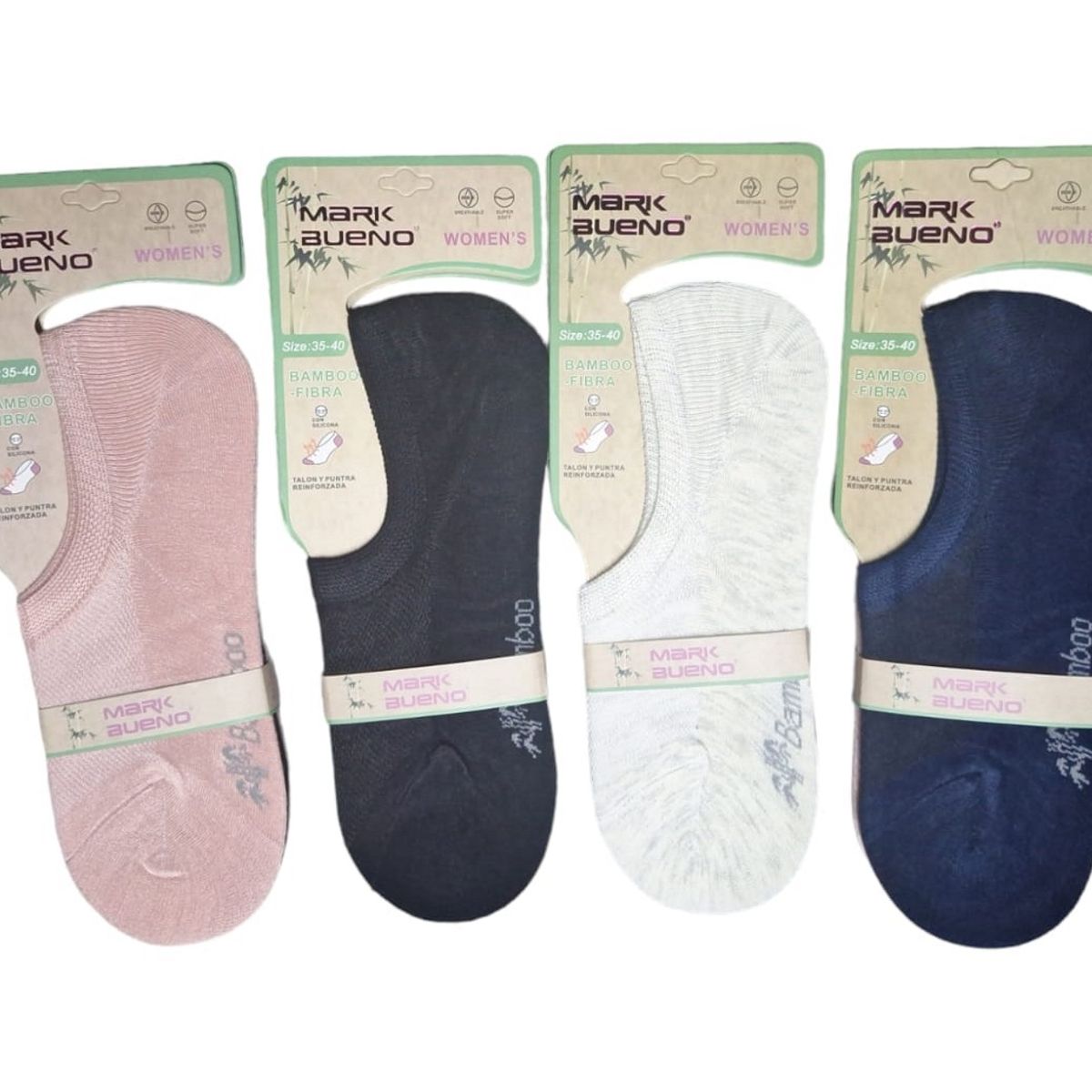 GARSIL - x6 Calcetas - Tobilleras Invisibles Para Mujer Con Fibra De Bambu