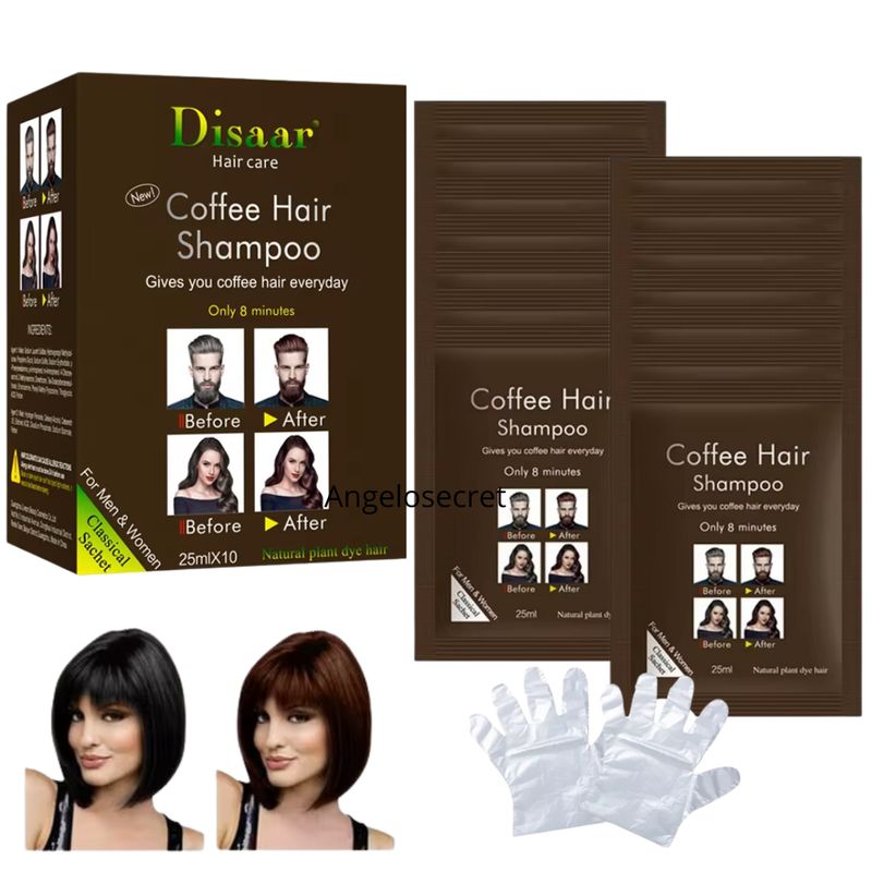 GENERICO - Shampoo Colorante Tinte Cubre Canas Coffee