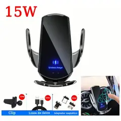 GENERICO - Cargador Soporte Automático Inalámbrico Para Todo Tipo De Telefono