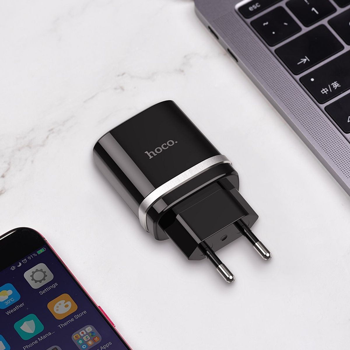 HOCO - Adaptador cargador Hoco C12Q USB 3.0 certificado