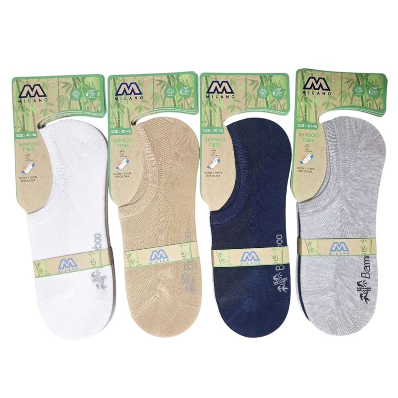 GARSIL - x6 Calcetines Calcetas - Tobilleras Invisibles Hombre - Fibra De Bambu