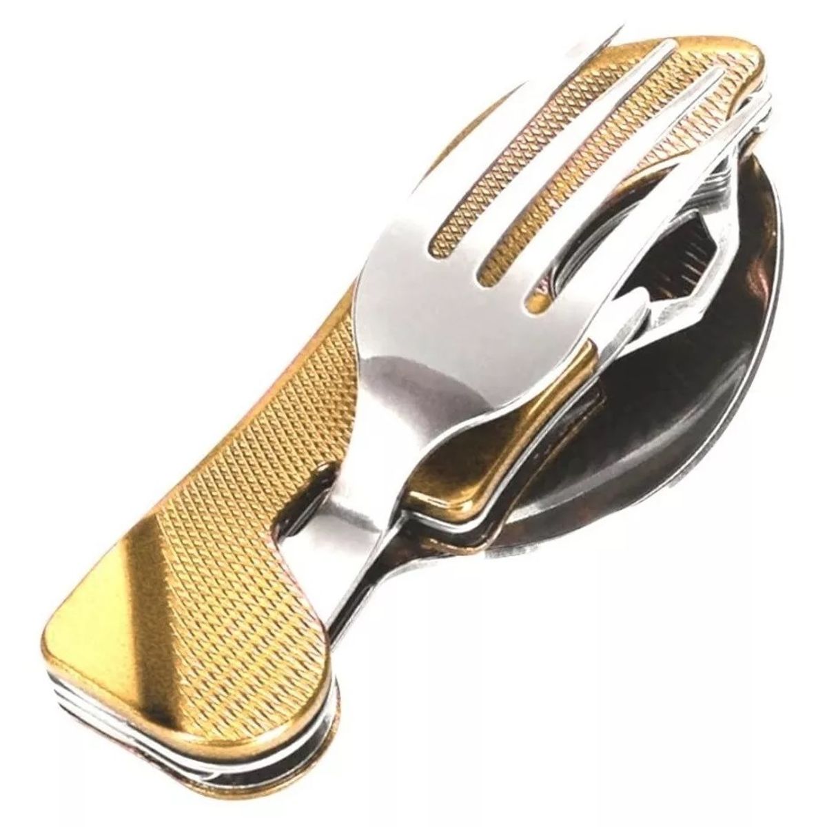 GENERICO - Set Cubiertos Camping Multiuso 6 En 1 Set Camping Portatil