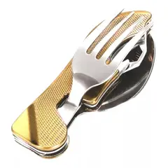 GENERICO - Set Cubiertos Camping Multiuso 6 En 1 Set Camping Portatil