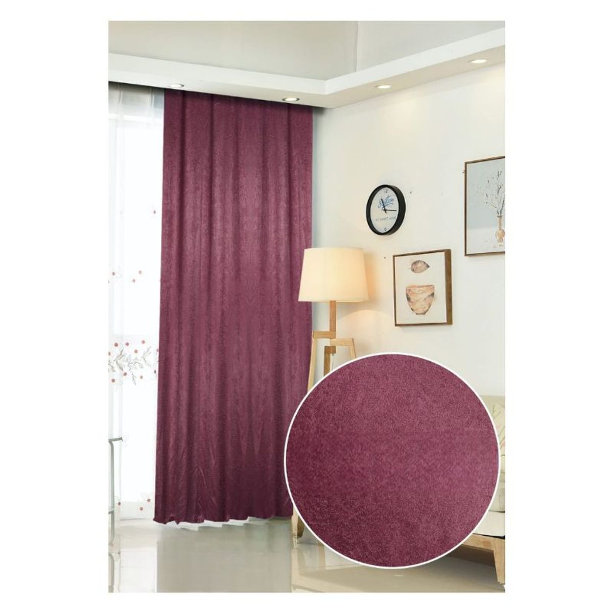 GENERICO - Set De Cortinas Aterceopeladas Para Living 2 Paños 230x140cm