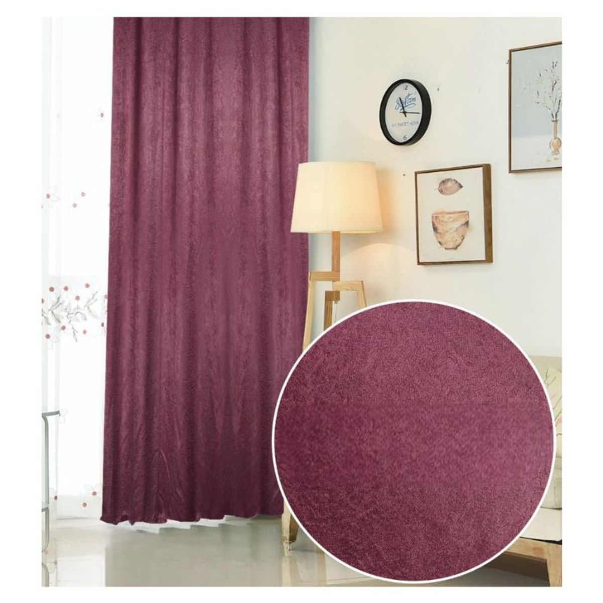 GENERICO - Set De Cortinas Aterceopeladas Para Living 2 Paños 230x140cm
