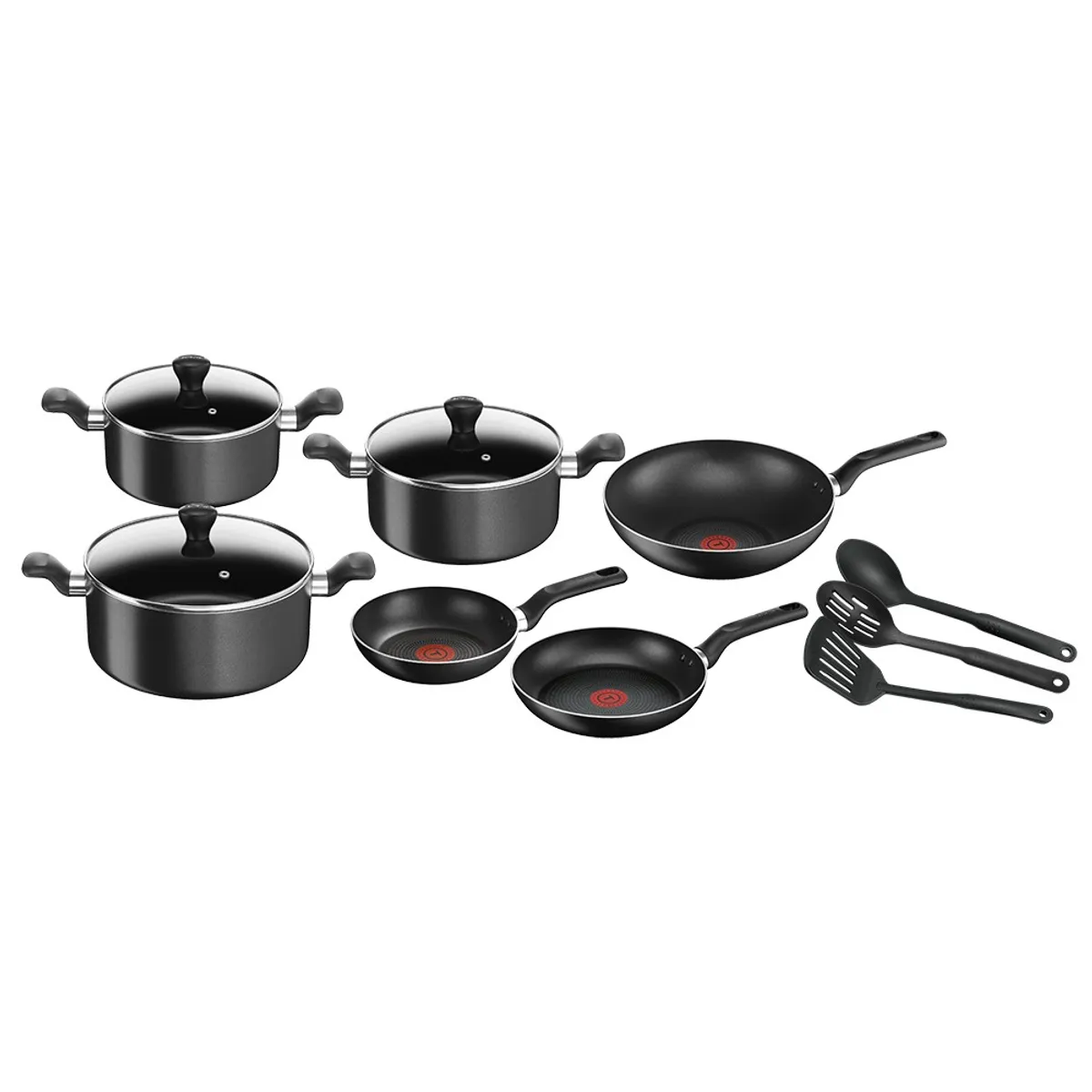 TEFAL - Bateria de cocina Antiadherente Supercook 12 PCS