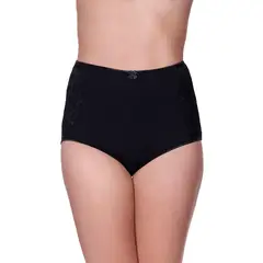BAZIANI - Pantaleta Calzones de Mujer Tiro Alto Maxi de Algodón con Lycra